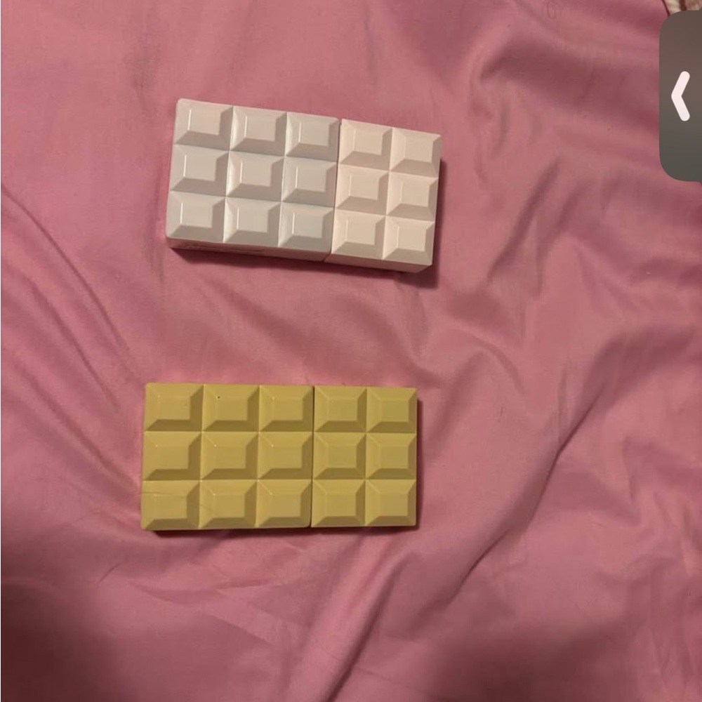 White and Yellow Chocolate Bar Shaped Decor